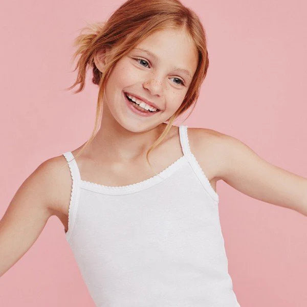 Canotta Spalla Stretta Bambina Cotone 3 Pezzi AI8228 - Ellepi