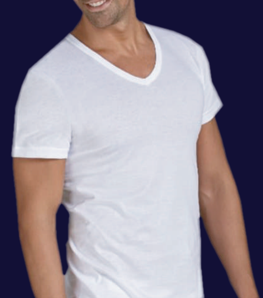 Maglietta Mezzamanica Cotone Pettinato Scollo a V 6 Pezzi - Creative