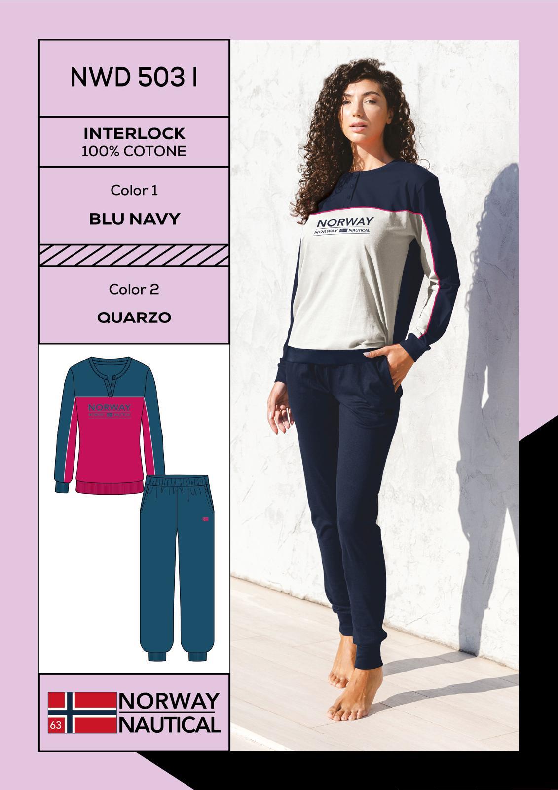 Pigiama Caldo Cotone NWD5031 - Norway Nautical