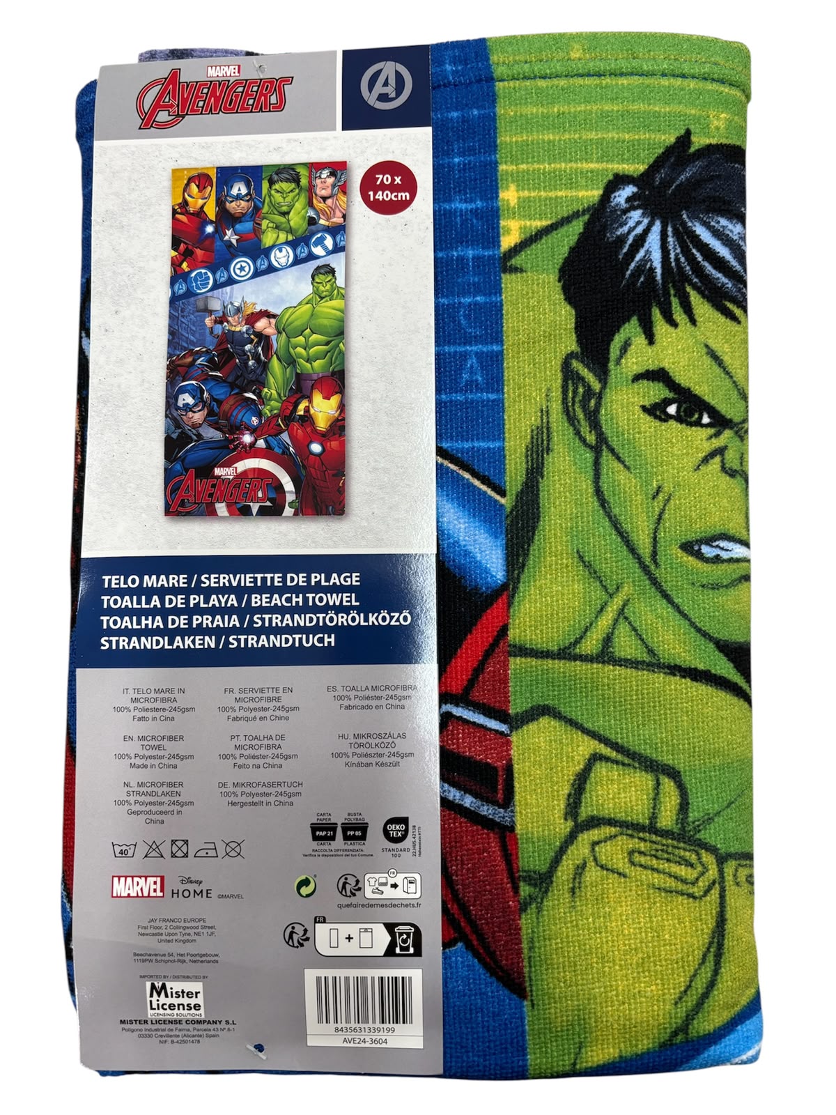 Telo Mare Bambino Marvel Avengers 2 – 70x140 cm