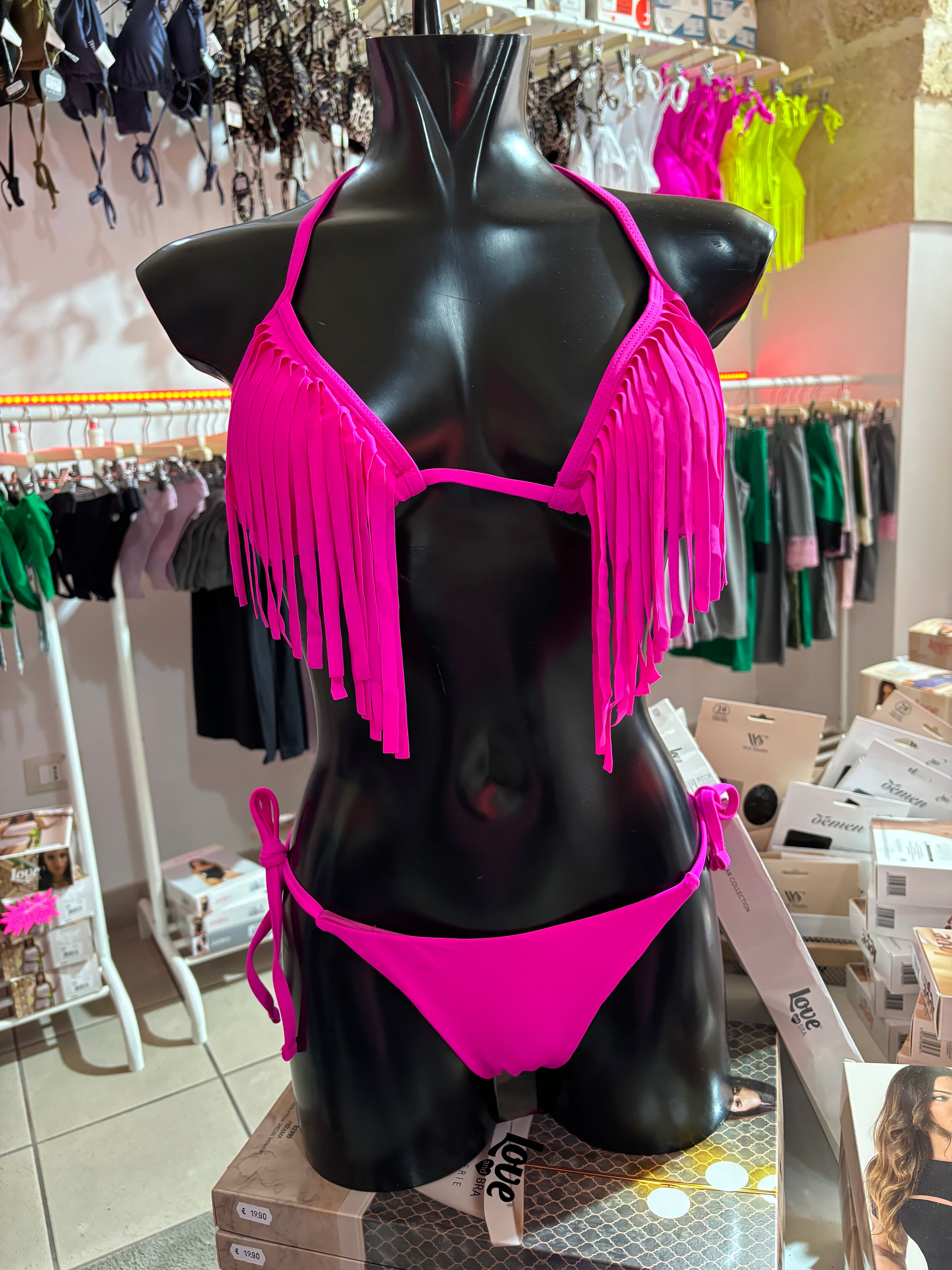 Triangolo laccetti + Slip sgambato Bikini